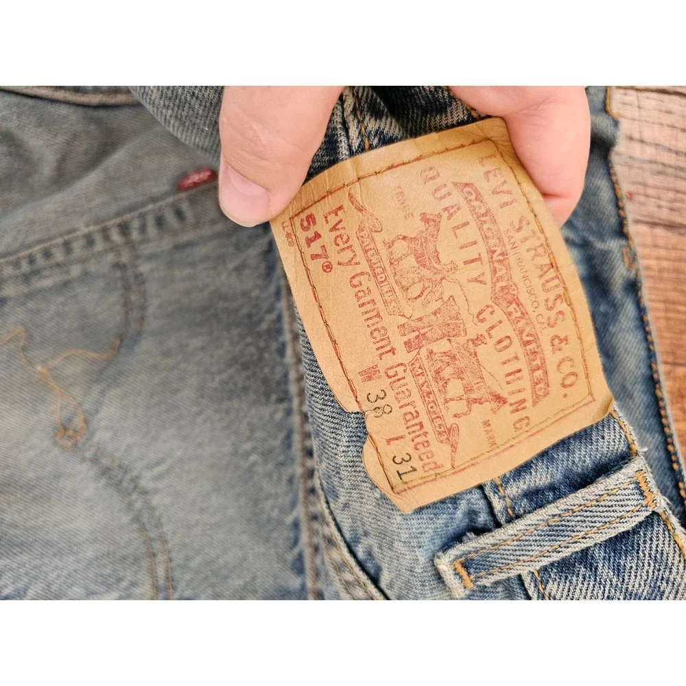 Vintage Rare 80s Levis‎ Heritage 517 0217 Bootcut Jeans 38x31 Red Tab USA